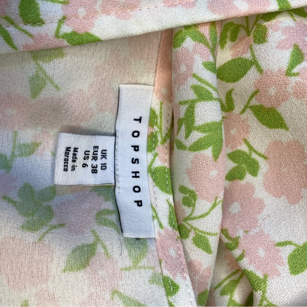 Topshop Ruffle Floral Print Spring Dress - Picture 9 of 10